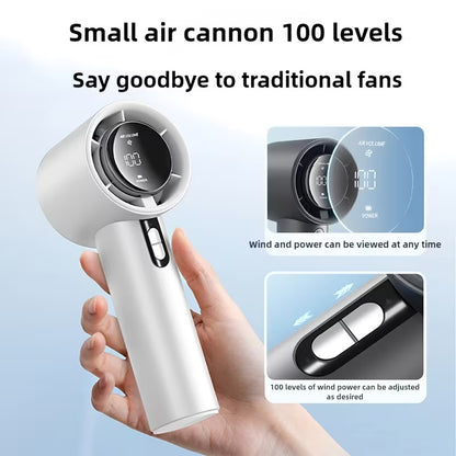 Portable Powerful 120-Speed Handheld Mini Fan - USB Charging with LED Display, Perfect
