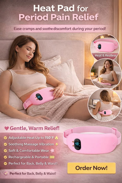 🌸 Period Pain Relief Heating Belt – Portable Heat Pad for Women