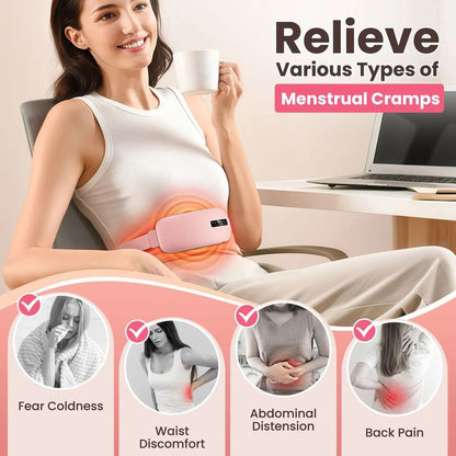 🌸 Period Pain Relief Heating Belt – Portable Heat Pad for Women