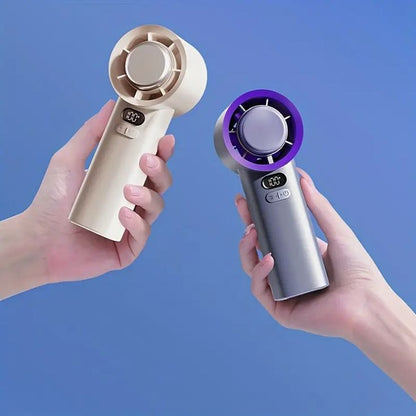 Portable Powerful 120-Speed Handheld Mini Fan - USB Charging with LED Display, Perfect