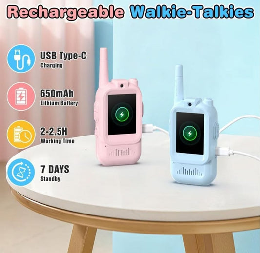 Kids video  Rechargeable Walkie Talkies – USB Type-C
