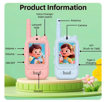 Kids video  Rechargeable Walkie Talkies – USB Type-C