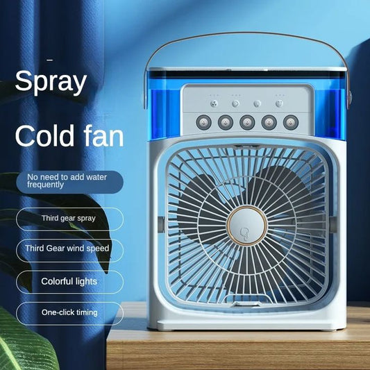 NTMY Portable Air Conditioner Fan, Mini Evaporative Air Cooler with 7 Colors LED Light,